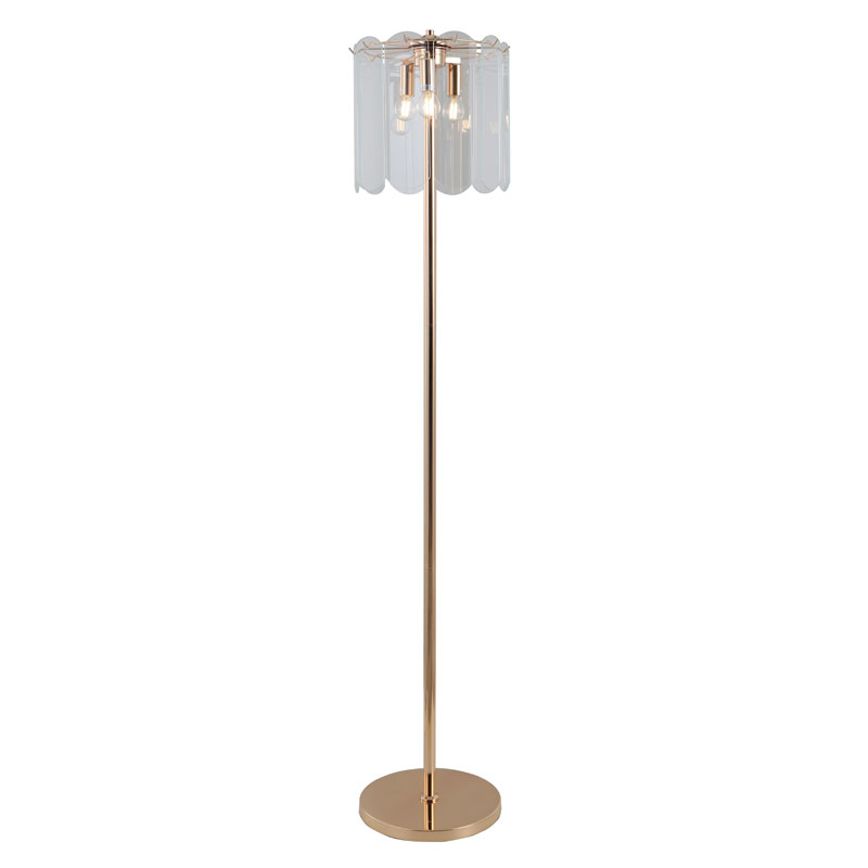 Why should you consider a 3-bulb gold clear glass floor lamp for your living room?