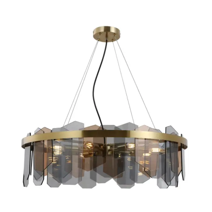 How to Clean the Dual-Color Glass Brass Finish Pendant Light When It is Dusty?