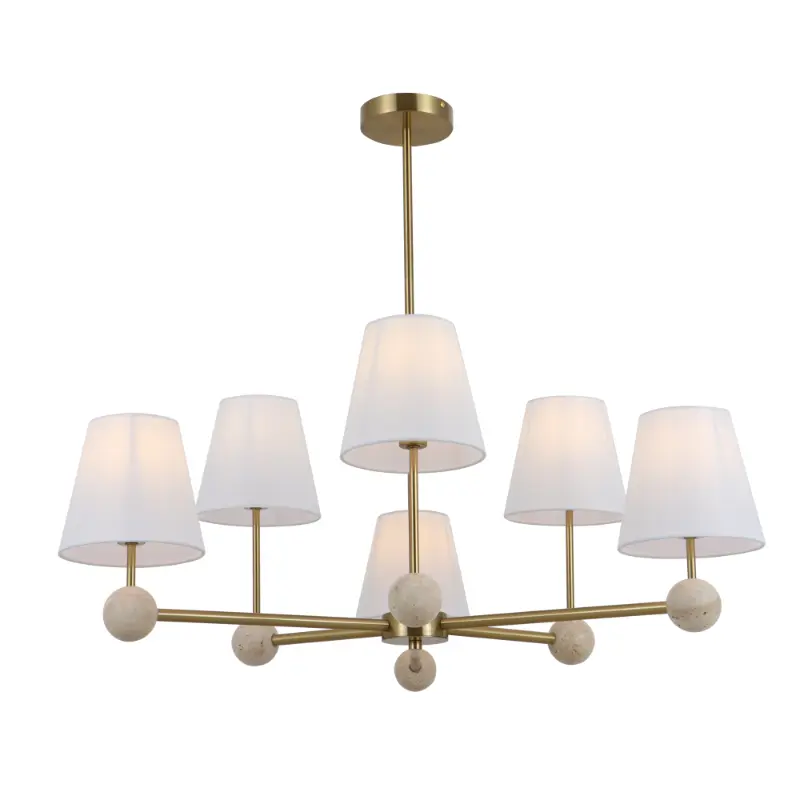 2026 High-End Interior Lighting Trends: Travertine & Marble Pendants and Wall Sconces