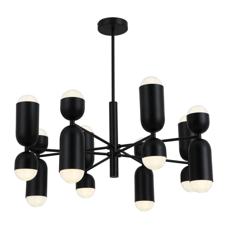 Black Metal Arms 16-bulbs Pendant Lights