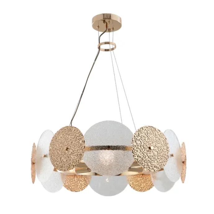 6-Light Gold Ring Chandelier