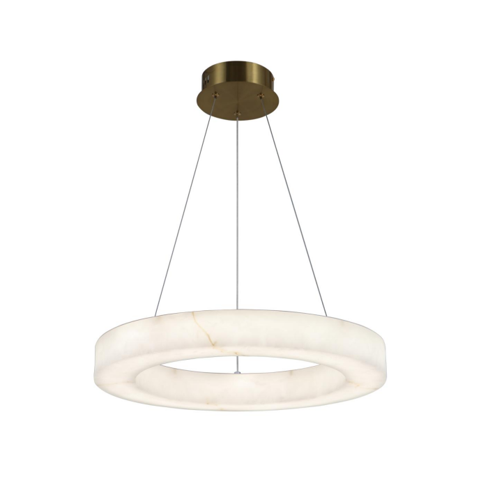 Modern Alabaster Ring LED Pendant Light