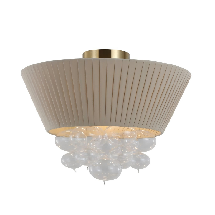 Pleated fabric bubble ceiling lamp